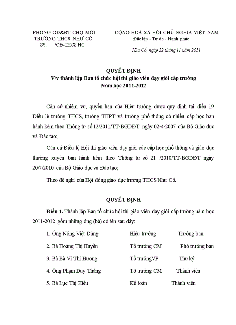 image for page Kế hoạch thi GVDG cấp trường năm học 2011 2012