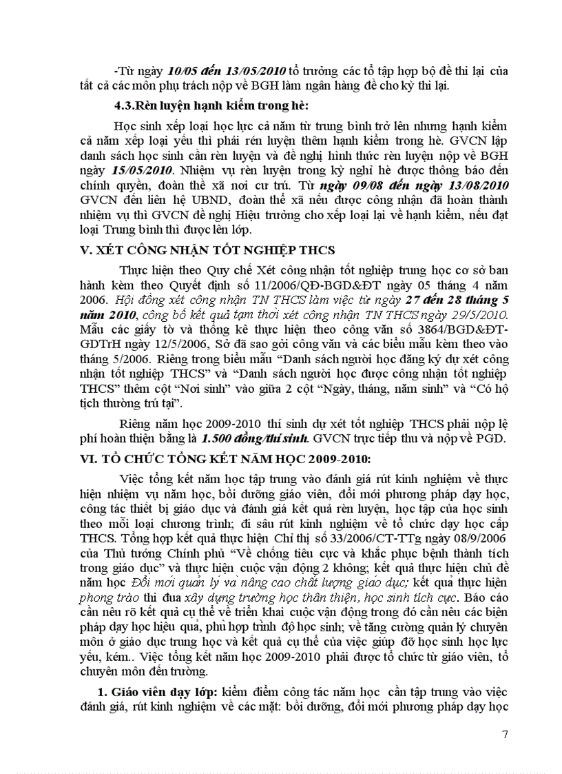 image for page Kế hoạch thi HK II