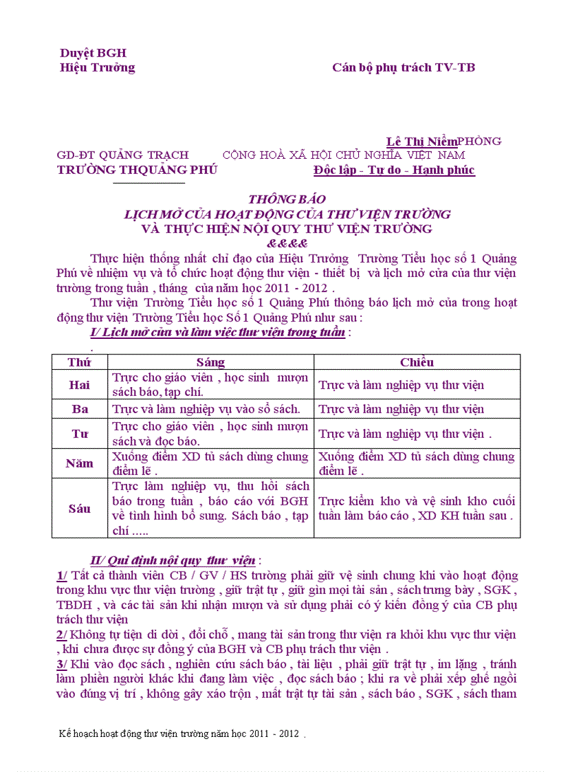 image for page Ke hoach thu vien 2011 2012