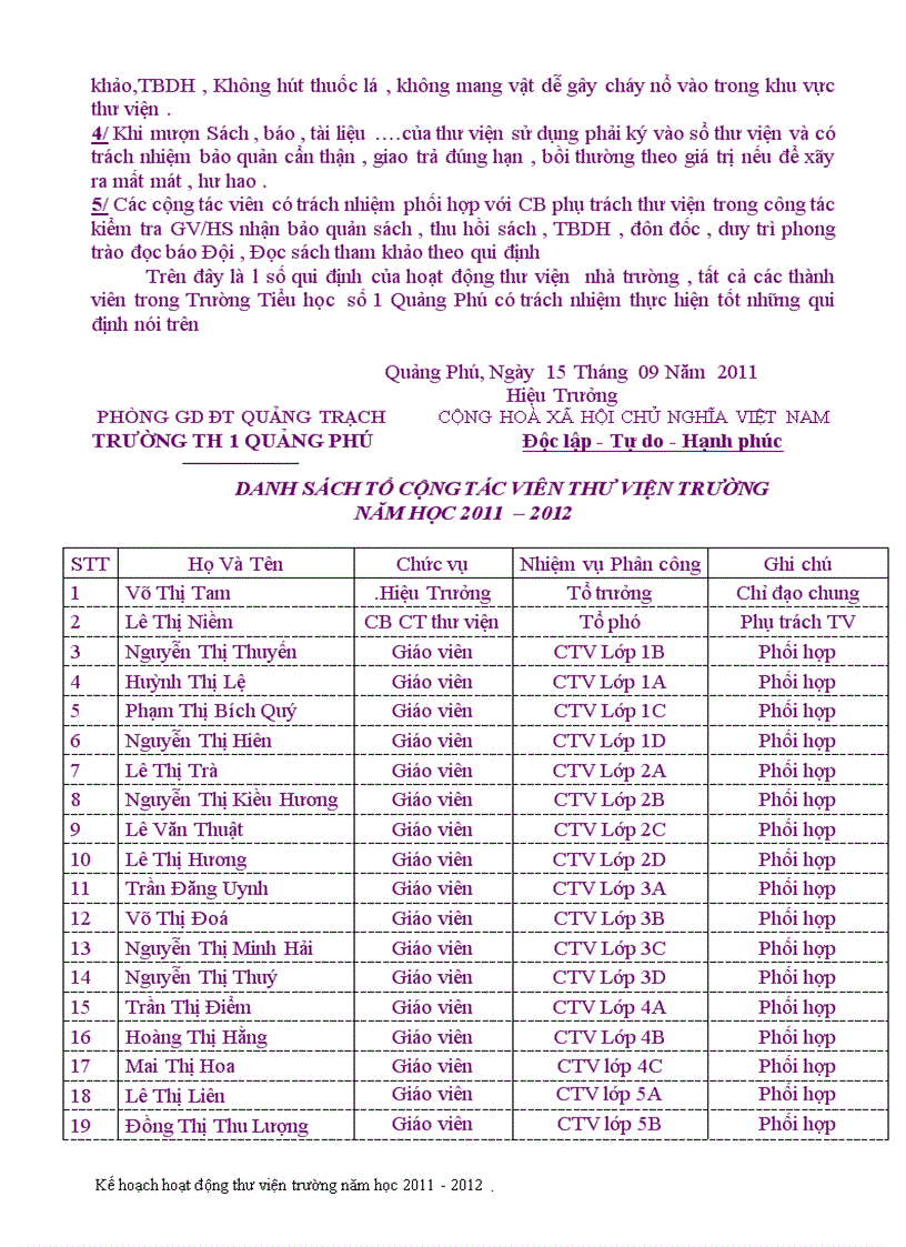 image for page Ke hoach thu vien 2011 2012