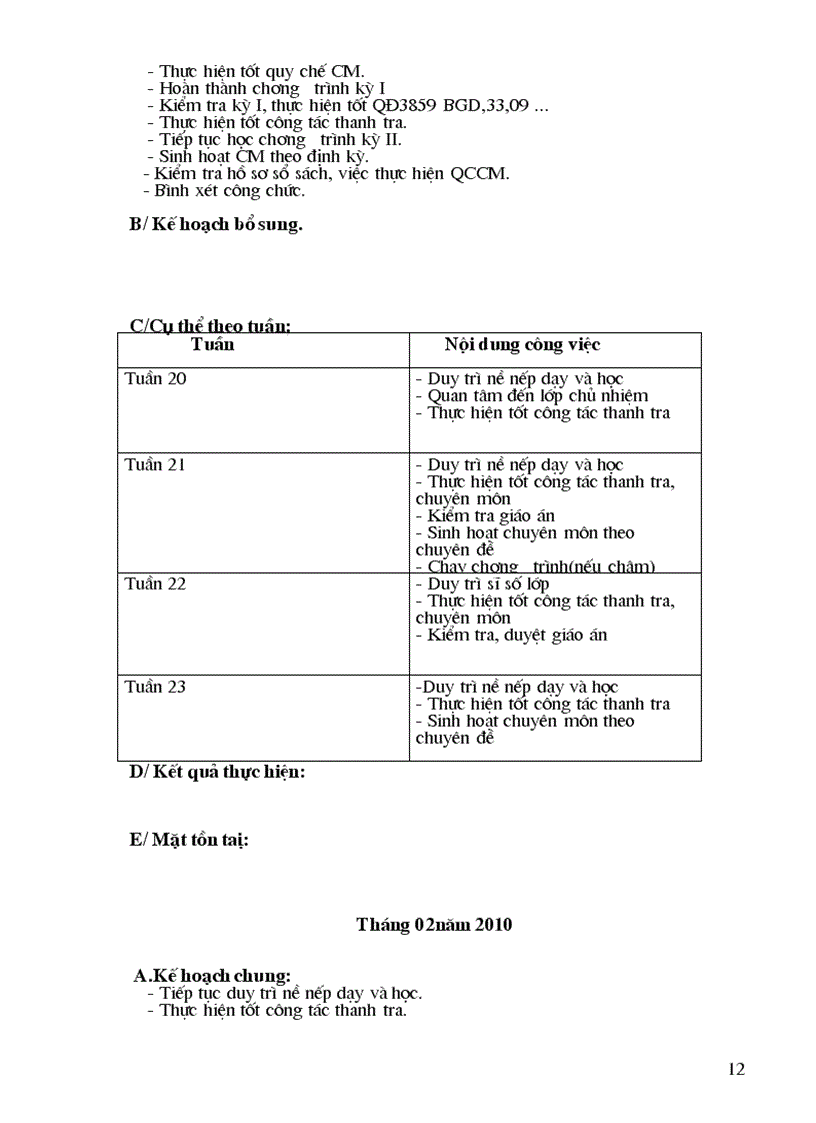 image for page Ke hoach to chuyen mon trong thcs