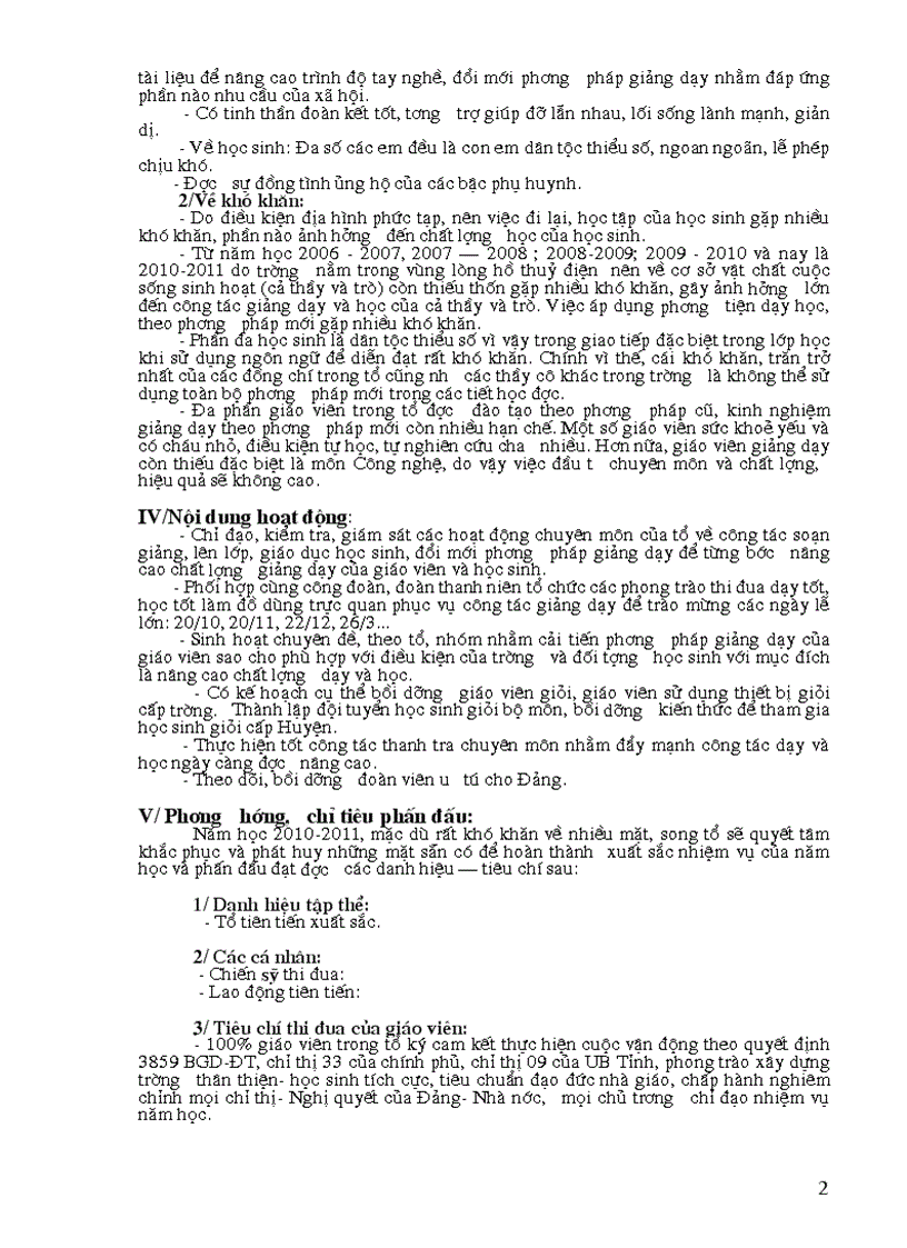 image for page Ke hoach to chuyen mon trong truong thcs