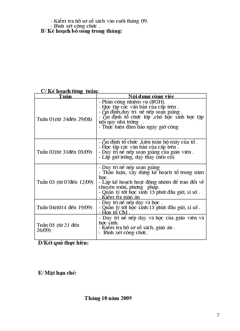 image for page Ke hoach to chuyen mon trong truong thcs