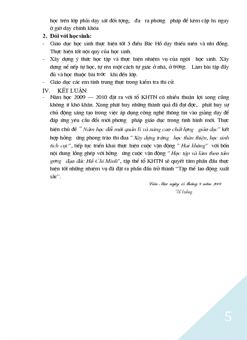 image for page Kế hoạch Tổ CM 2009 2010