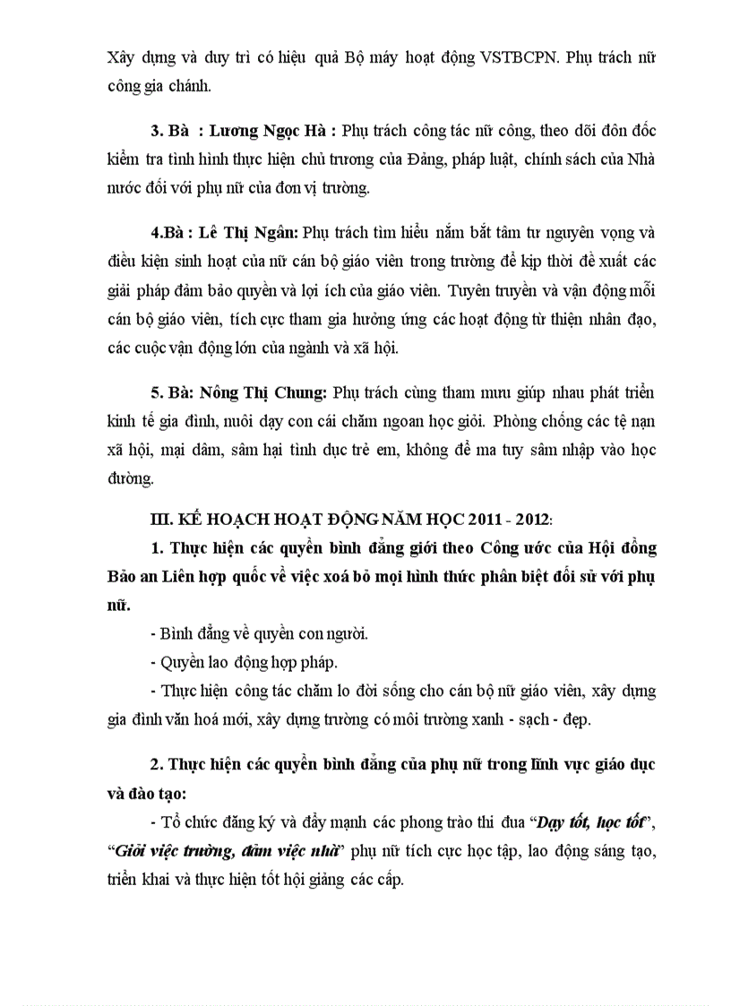 image for page Ke hoach vi su tien bo cua Phu nu THCS Tan Phuong