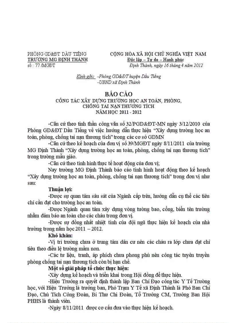 image for page Kế hoạch xây dựng trường học an toàn