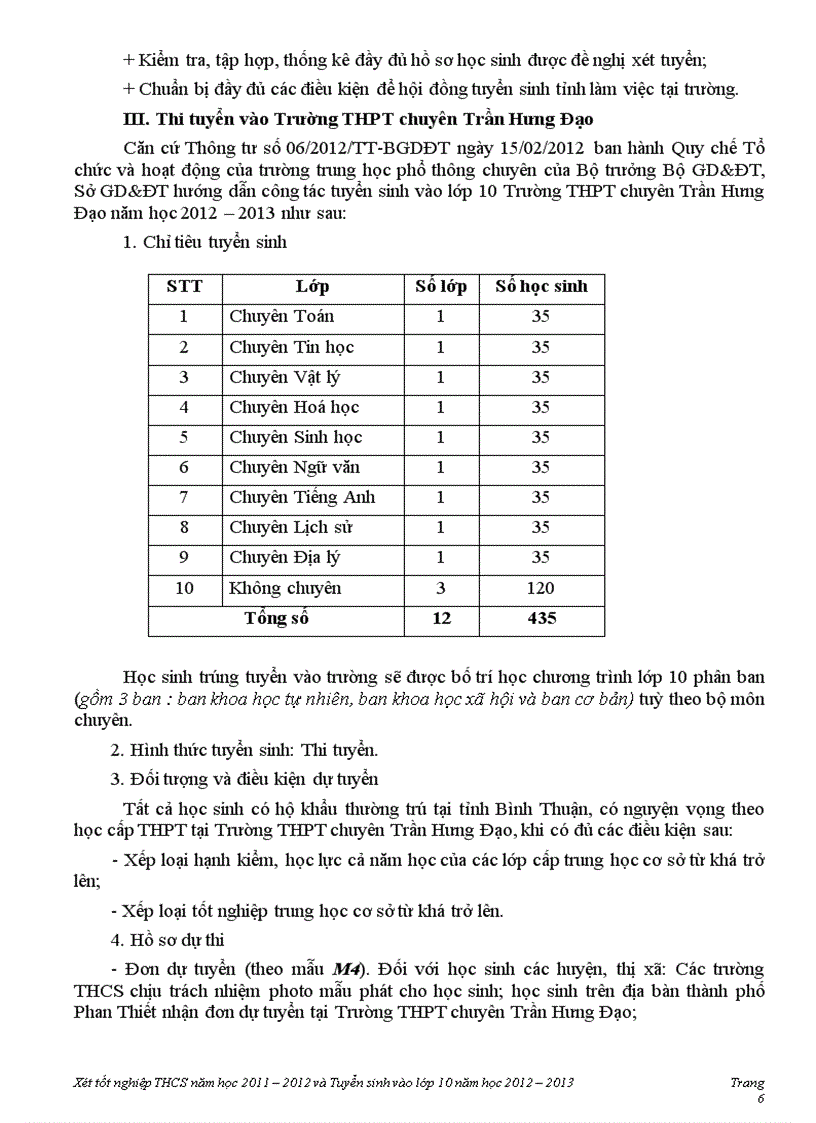 image for page Kế hoạch xét tốt nghiệp và TS lop 10 2012 2013