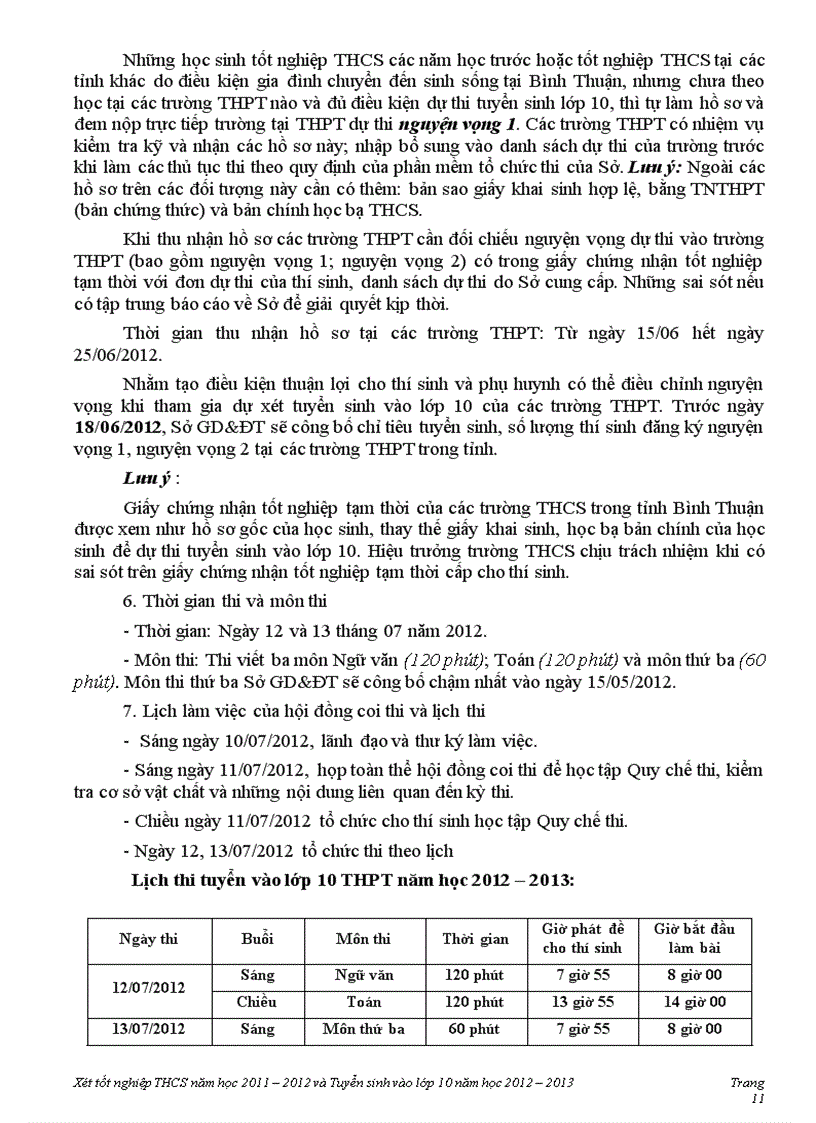 image for page Kế hoạch xét tốt nghiệp và TS lop 10 2012 2013