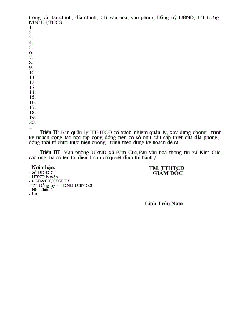 image for page Ke hoach to trinh quyet dinh van ban trung tam hoc tap cong dong