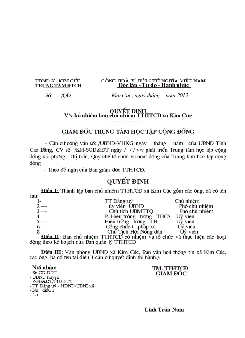 image for page Ke hoach to trinh quyet dinh van ban trung tam hoc tap cong dong