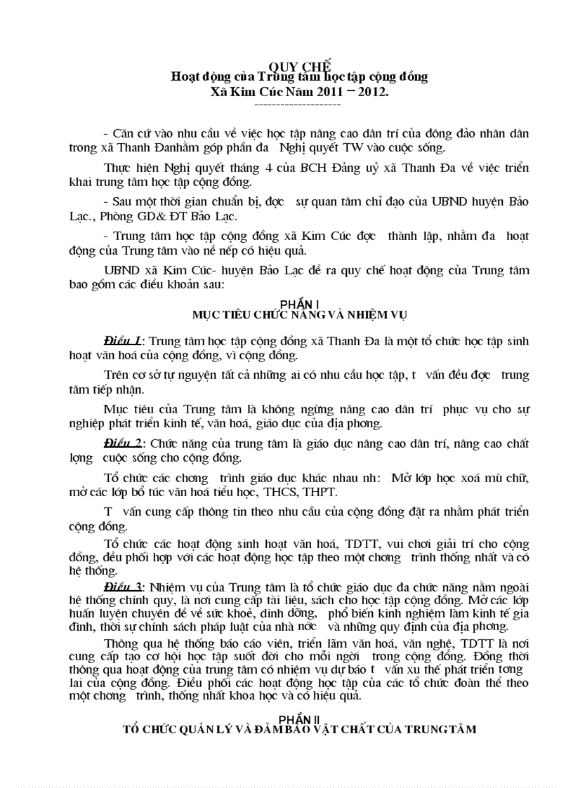 image for page Ke hoach to trinh quyet dinh van ban trung tam hoc tap cong dong