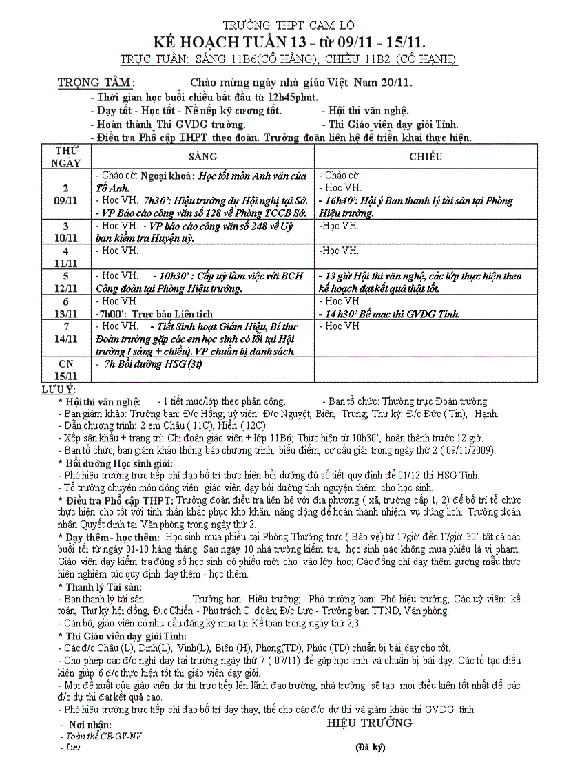 image for page Kế họch chuyên môn tuần 13