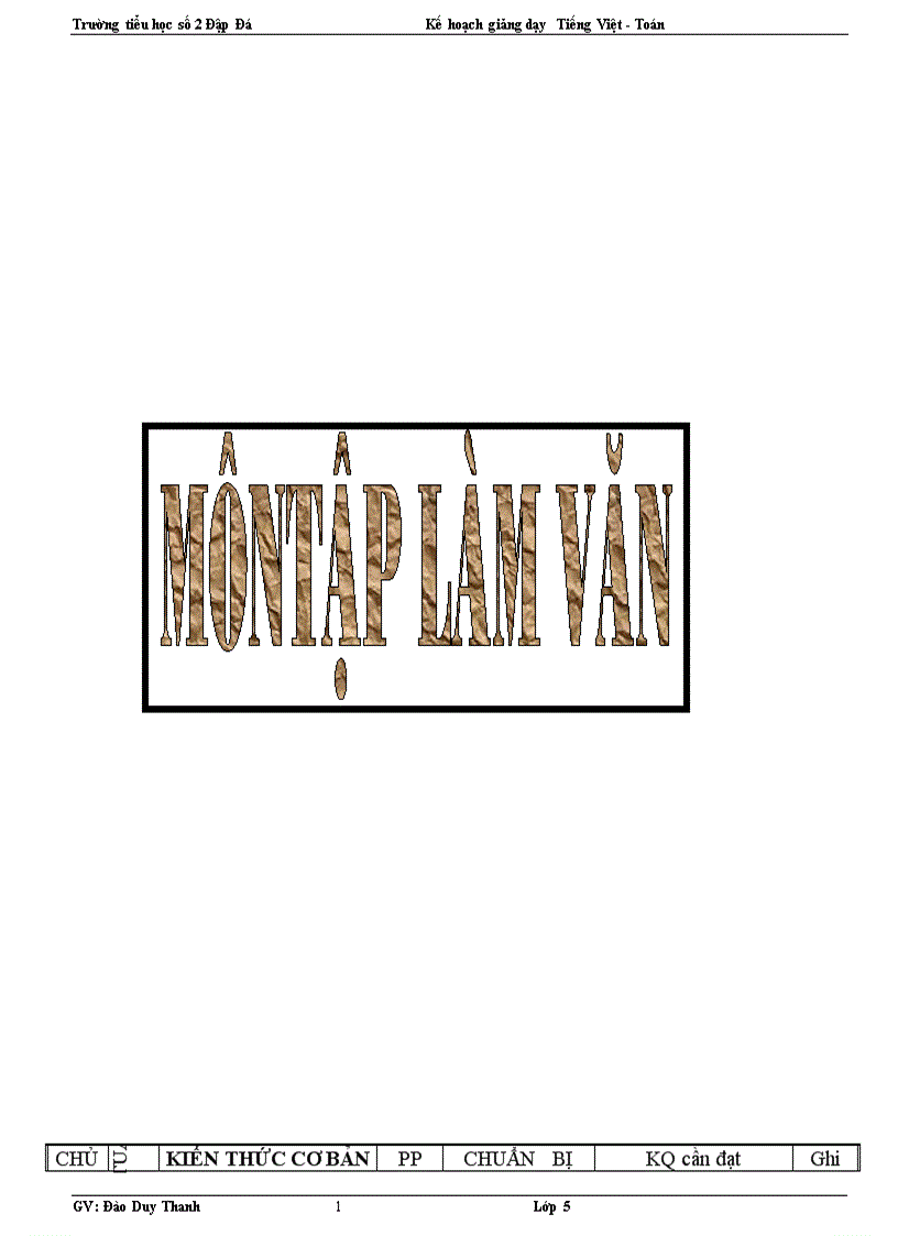 image for page Kế khoạch dạy học tlv 4