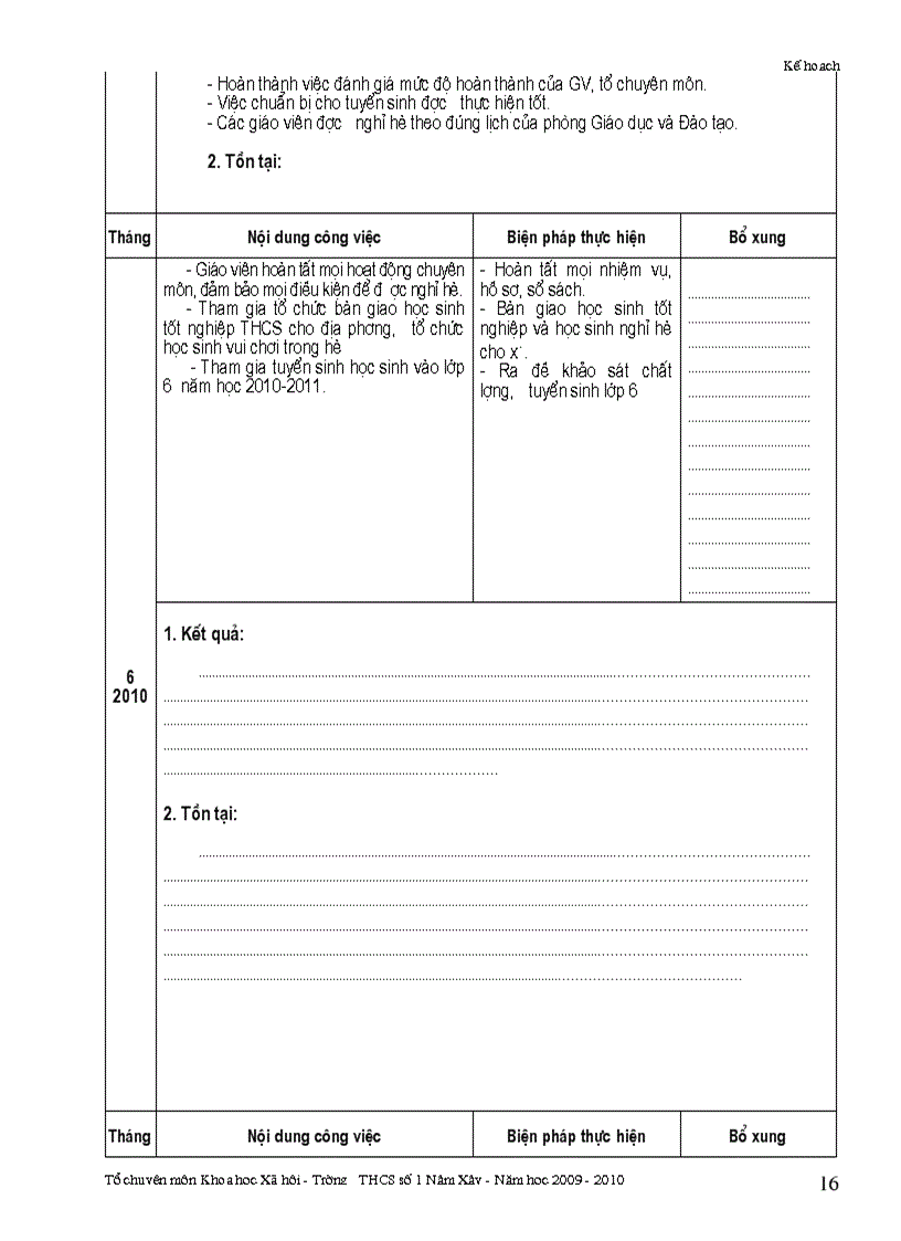 image for page Kế koạch chuyên môn tổ xã hội năm học 2009 2010