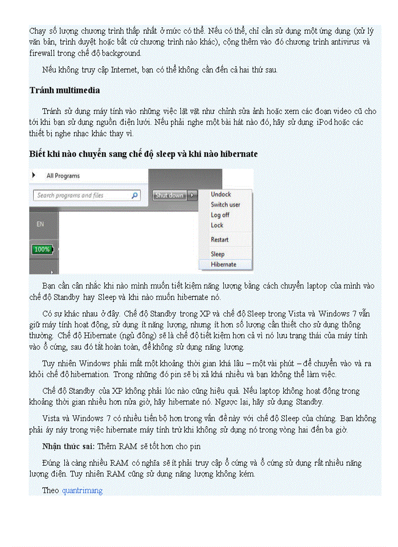 image for page Kéo dài tuổi thọ cho pin Laptop
