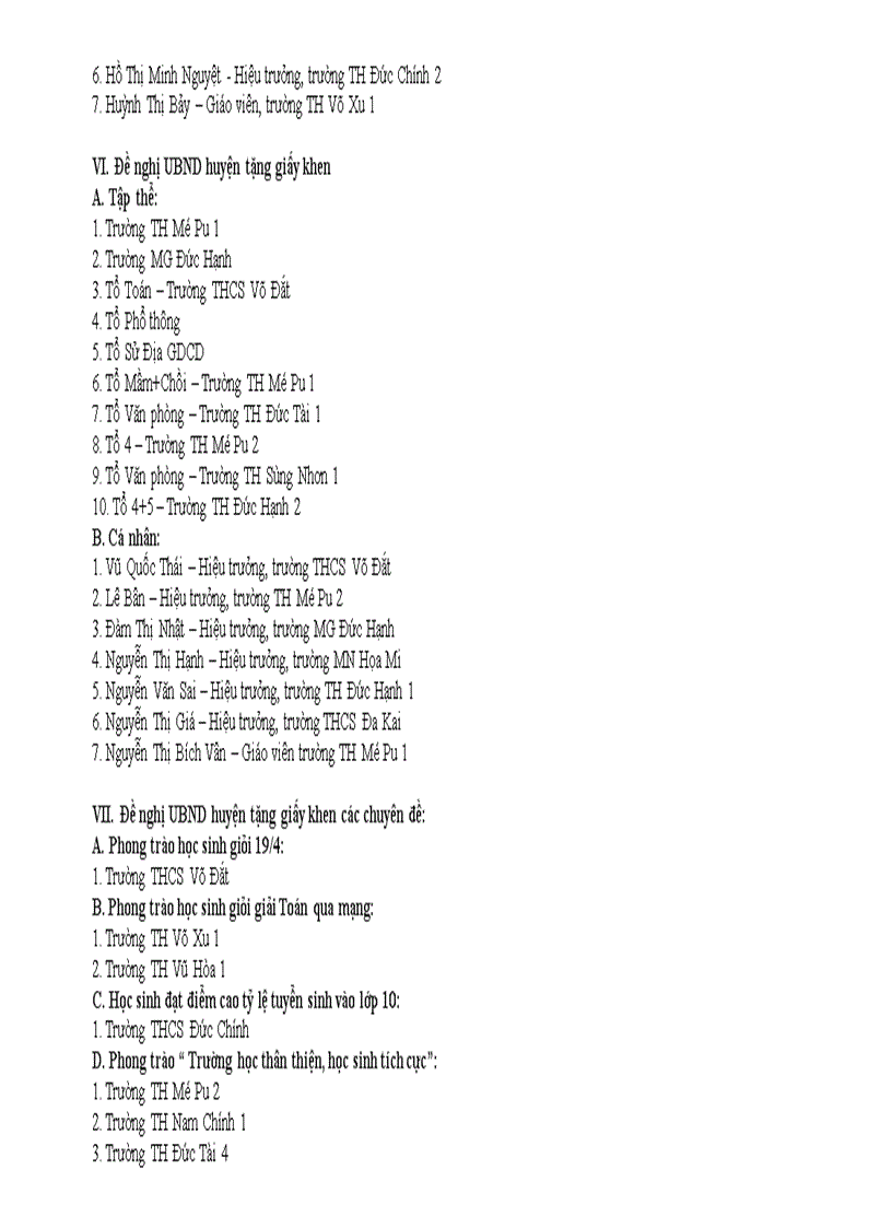 image for page Kết quả xét thi đua năm học 2009 2010 của ngành gd đt