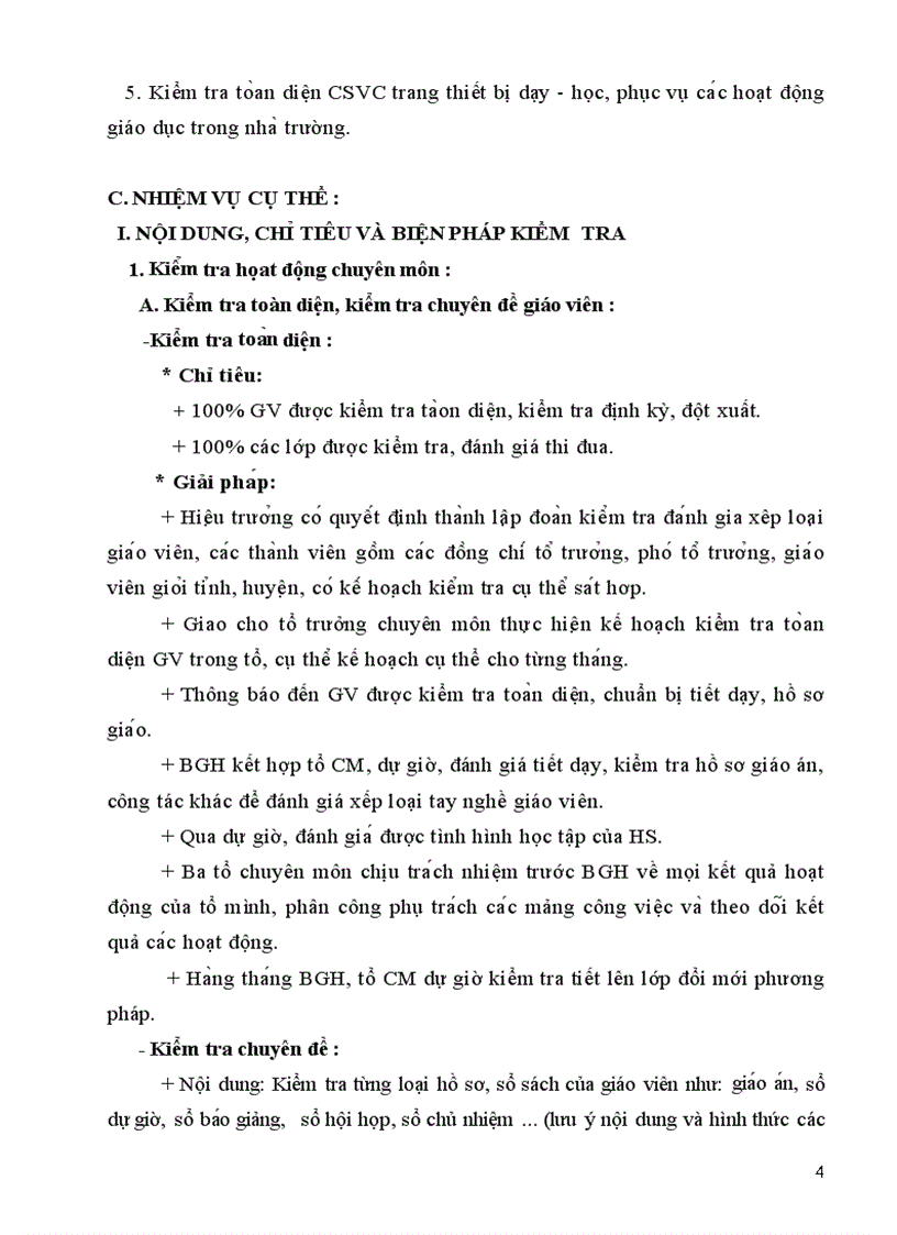 image for page KH kiểm tra nôị bộ trường học