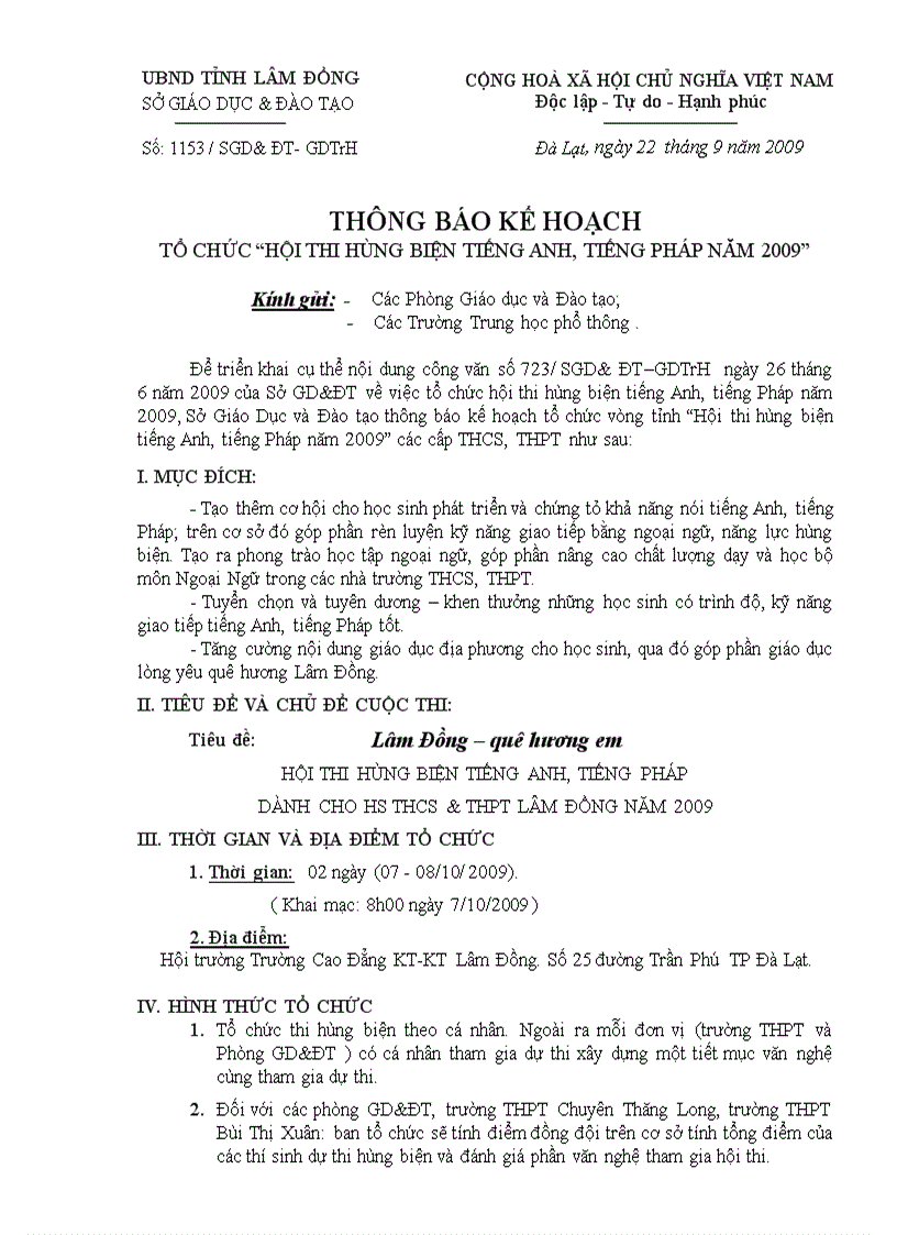 image for page KH thi hùng biện tiếng anh Tỉnh
