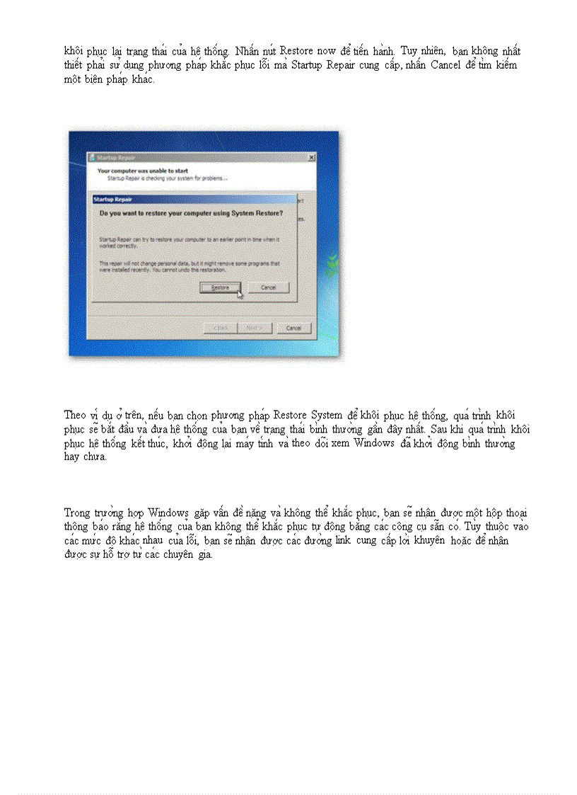 image for page Khac phuc khong khoi dong o Windows