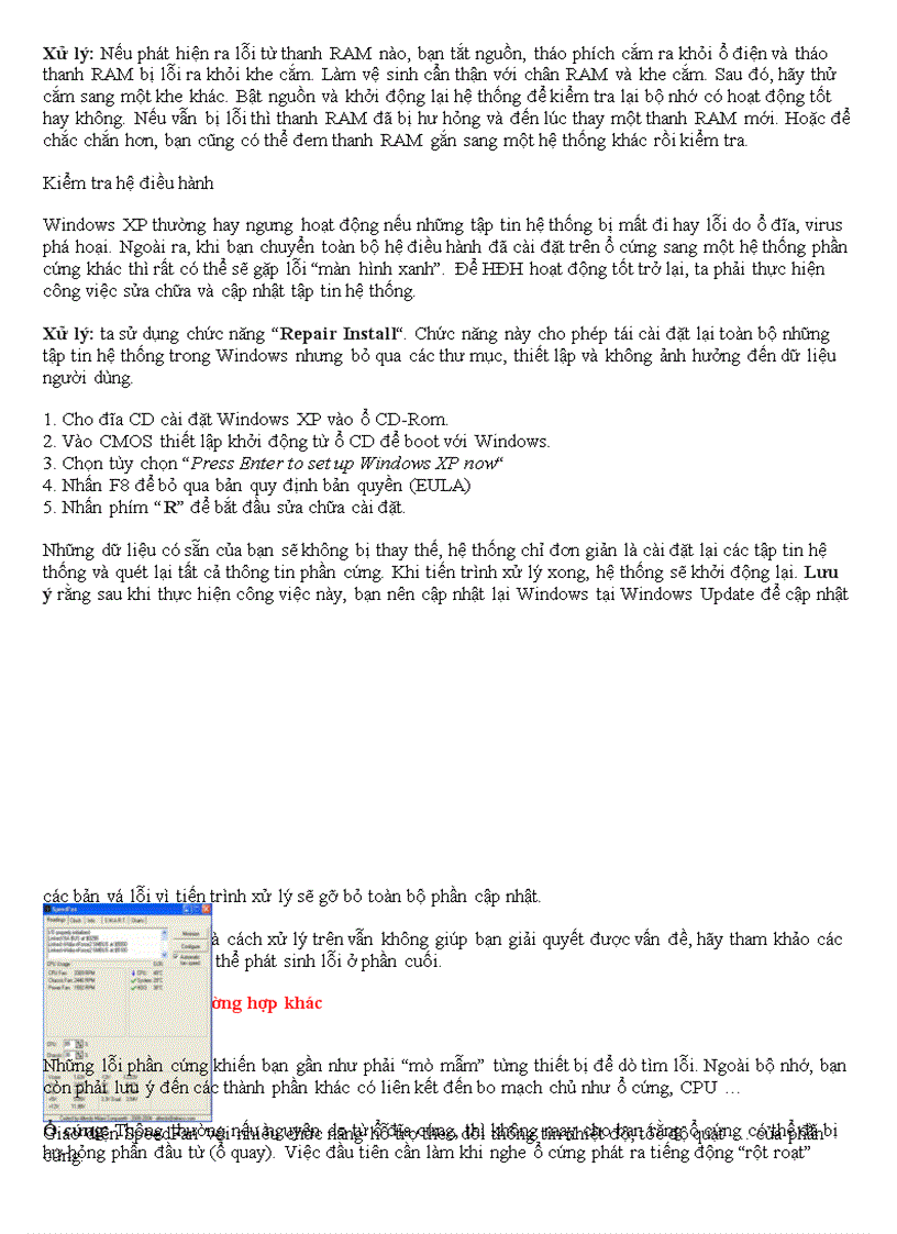 image for page Khắc phục lỗi màn hình xanh của máy tính