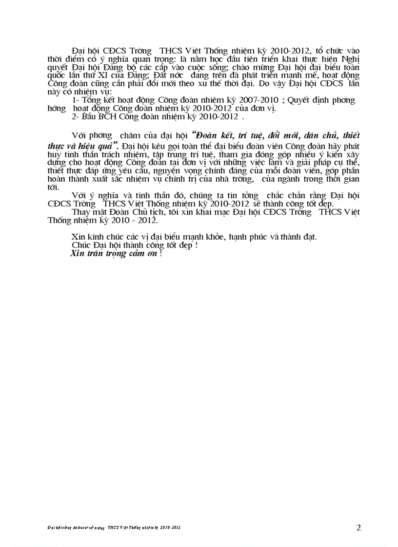 image for page Khai mạc DHCĐCS nhiệm kỳ 2010 2012