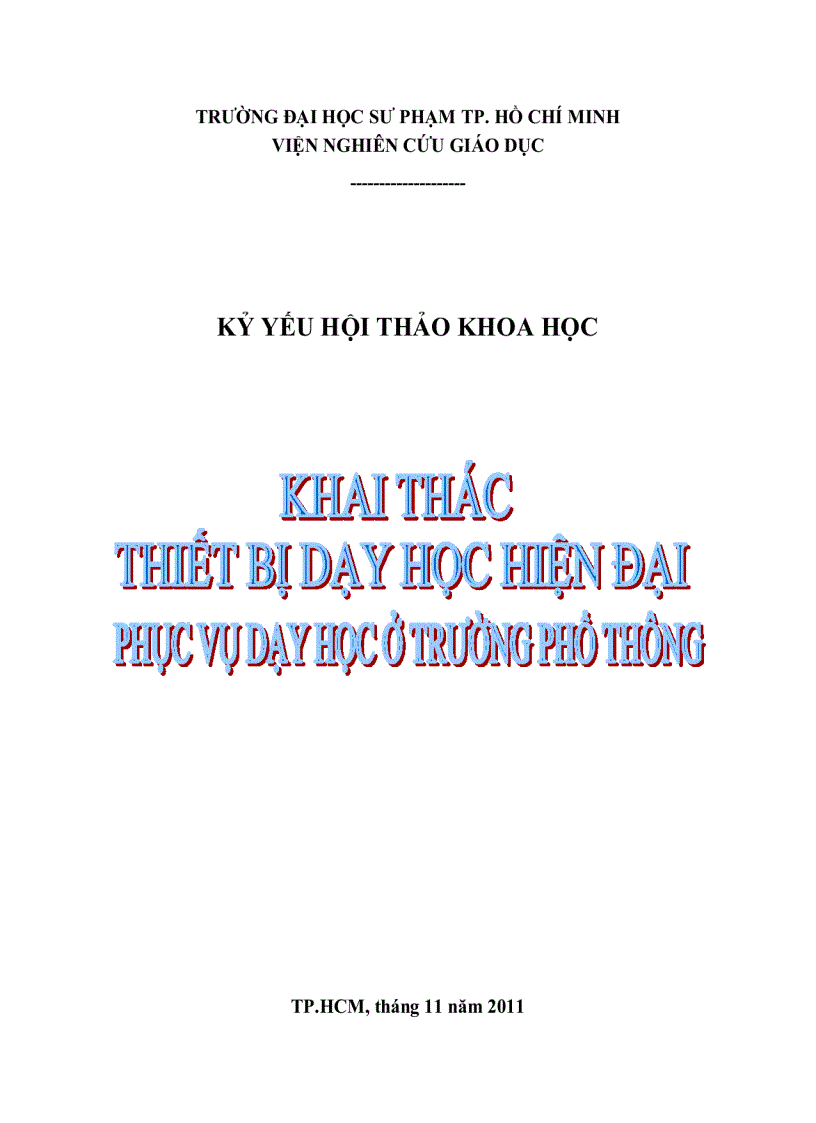 image for page Khai thác thiết bị dạy học ở trường phổ thông