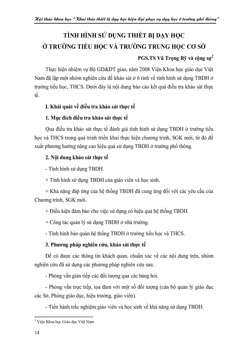 image for page Khai thác thiết bị dạy học ở trường phổ thông