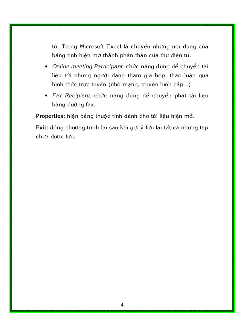 image for page Khám phá các thực đơn trong ms word