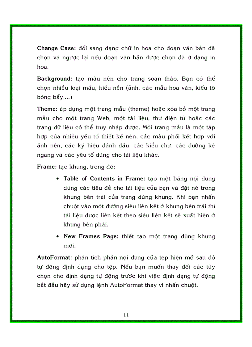 image for page Khám phá các thực đơn trong ms word