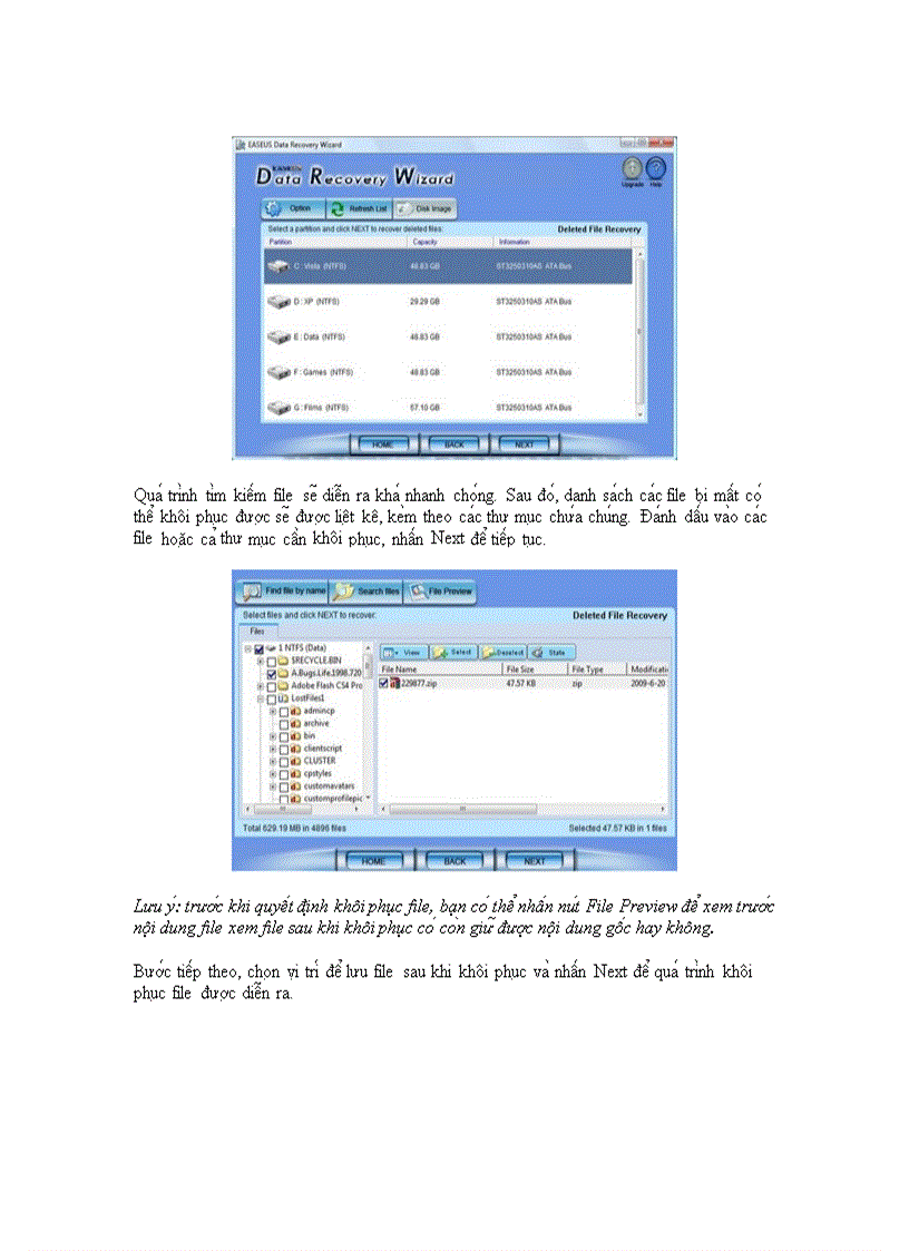image for page Khôi phục dữ liệu bị xóa nhầm