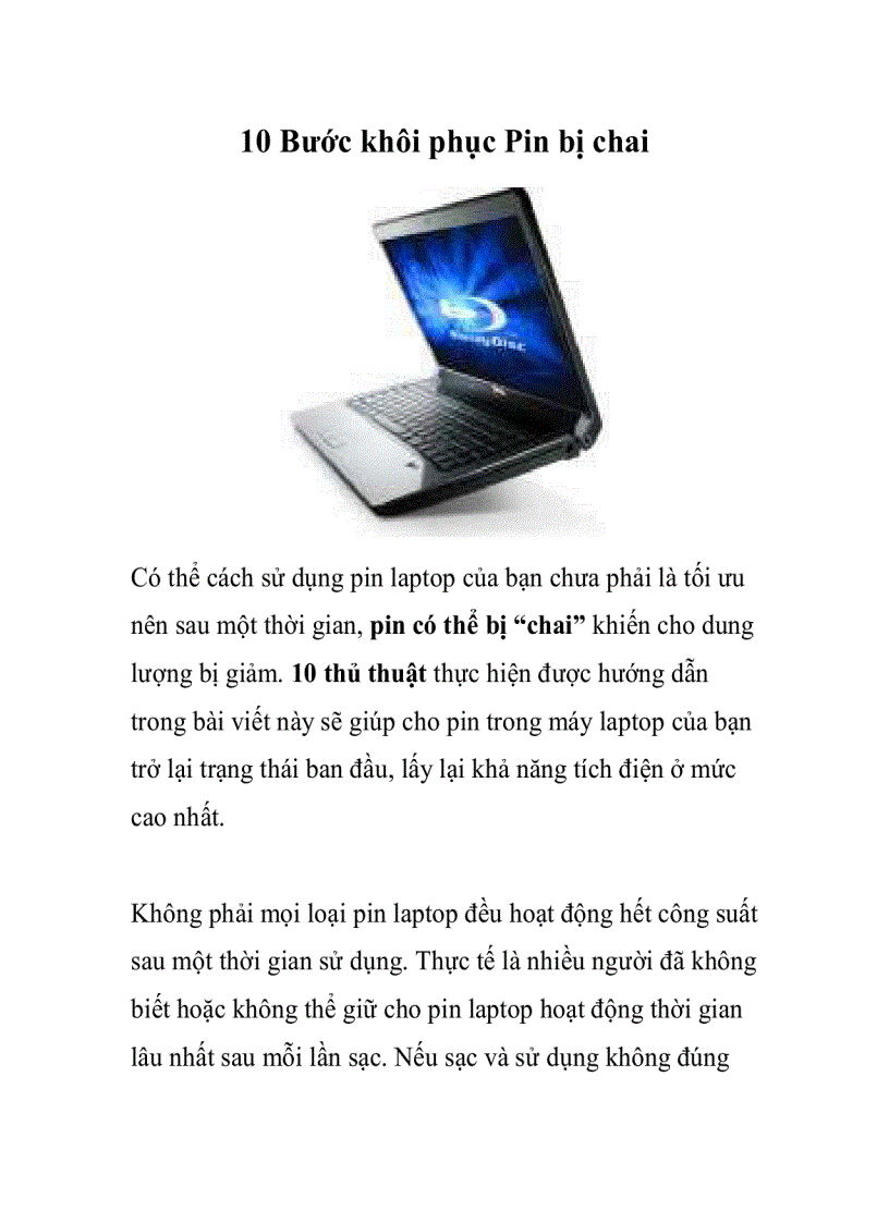 image for page Khôi phục pin bị chai