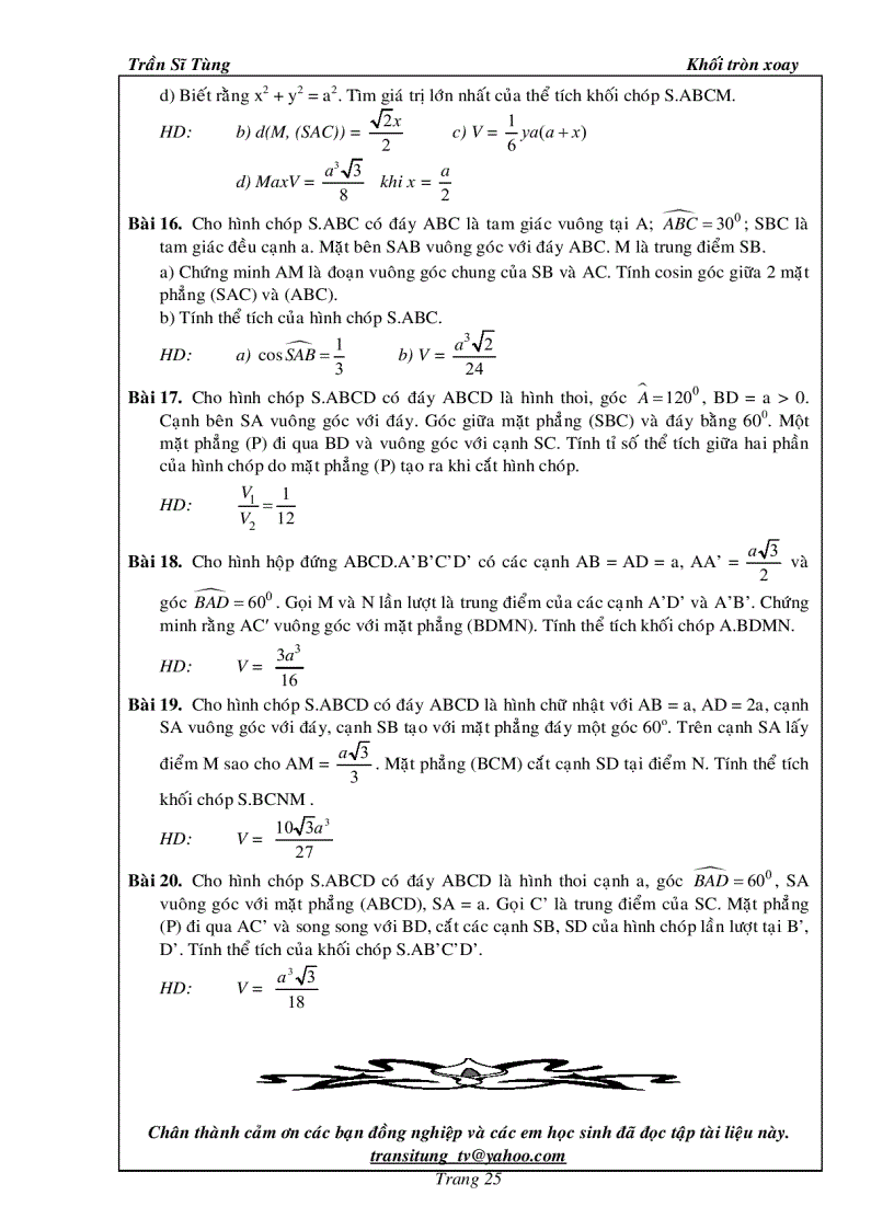 image for page Khối tròn xoay