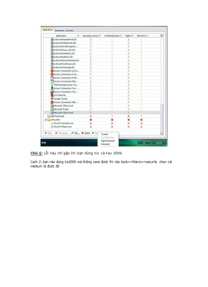 image for page Không save được file word khi cài kis2009