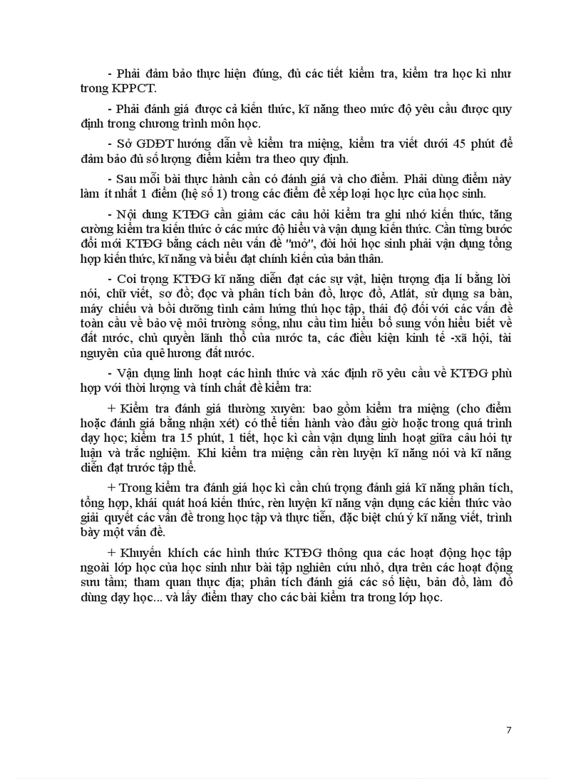 image for page Khung Phân phối chương trình môn Địa lý THCS 2009 2010