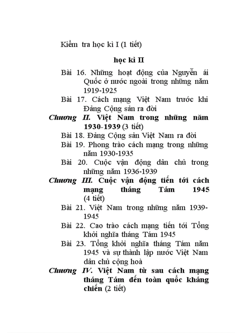 image for page Khung Phân phối chương trình môn Lịch sử THCS 2009 2010