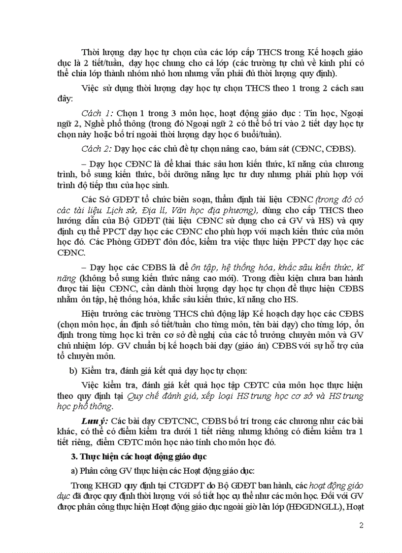 image for page Khung Phân phối chương trình môn Thể dục THCS 2009 2010