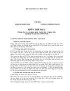 KHUNG Phân phối chương trình môn THỂ DỤC