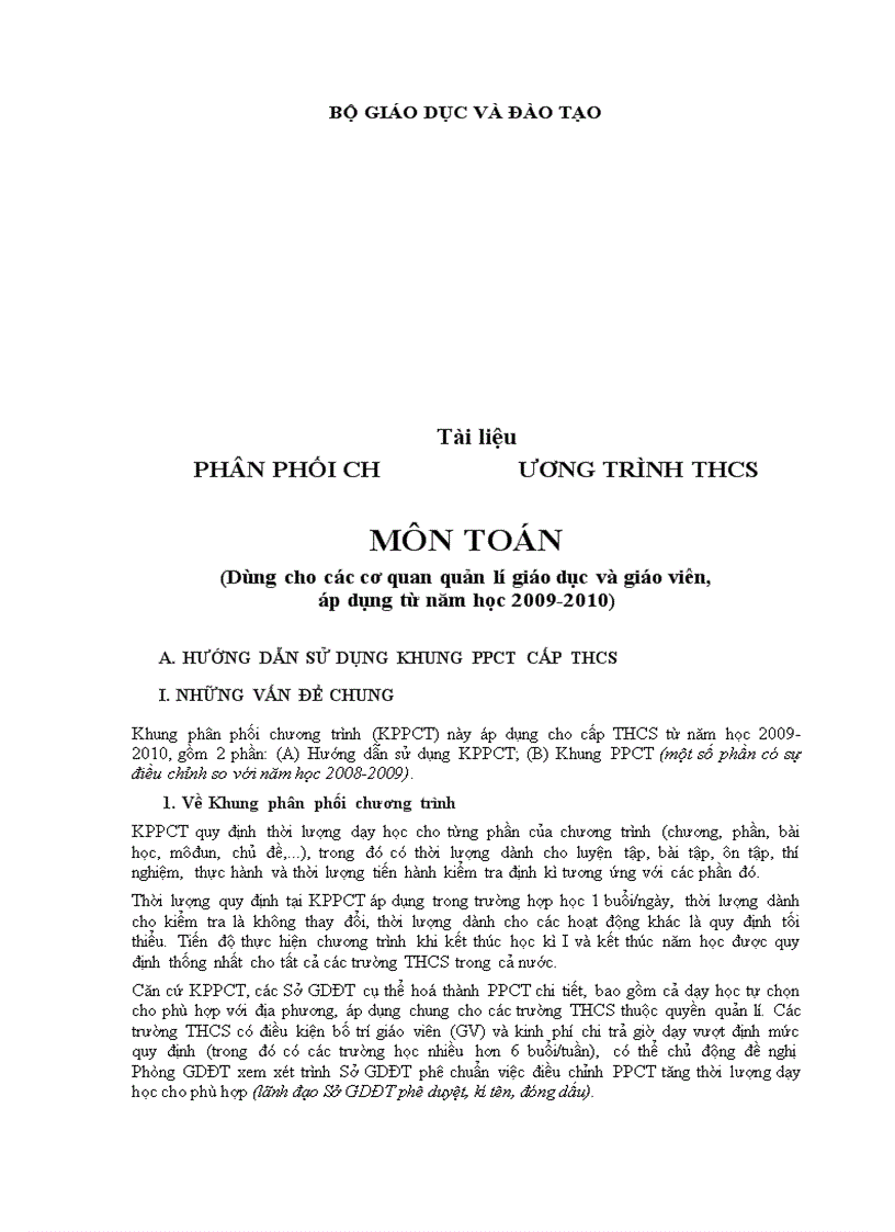 image for page KHUNG Phân phối chương trình môn TOÁN