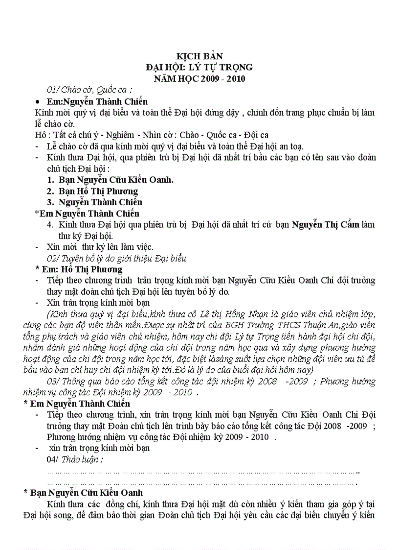 image for page Kịch Bản Đại Hội Chi Đội