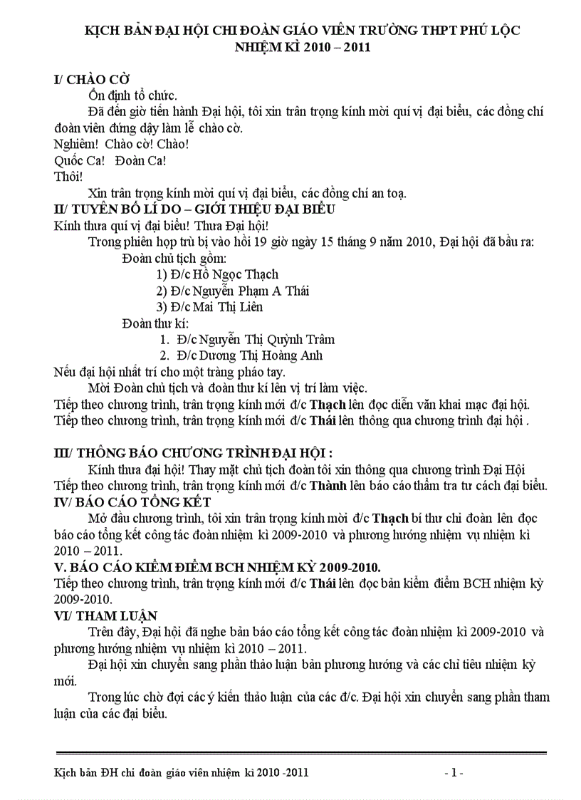 image for page Kịch bản đại hội đoàn tncs hồ chí minh