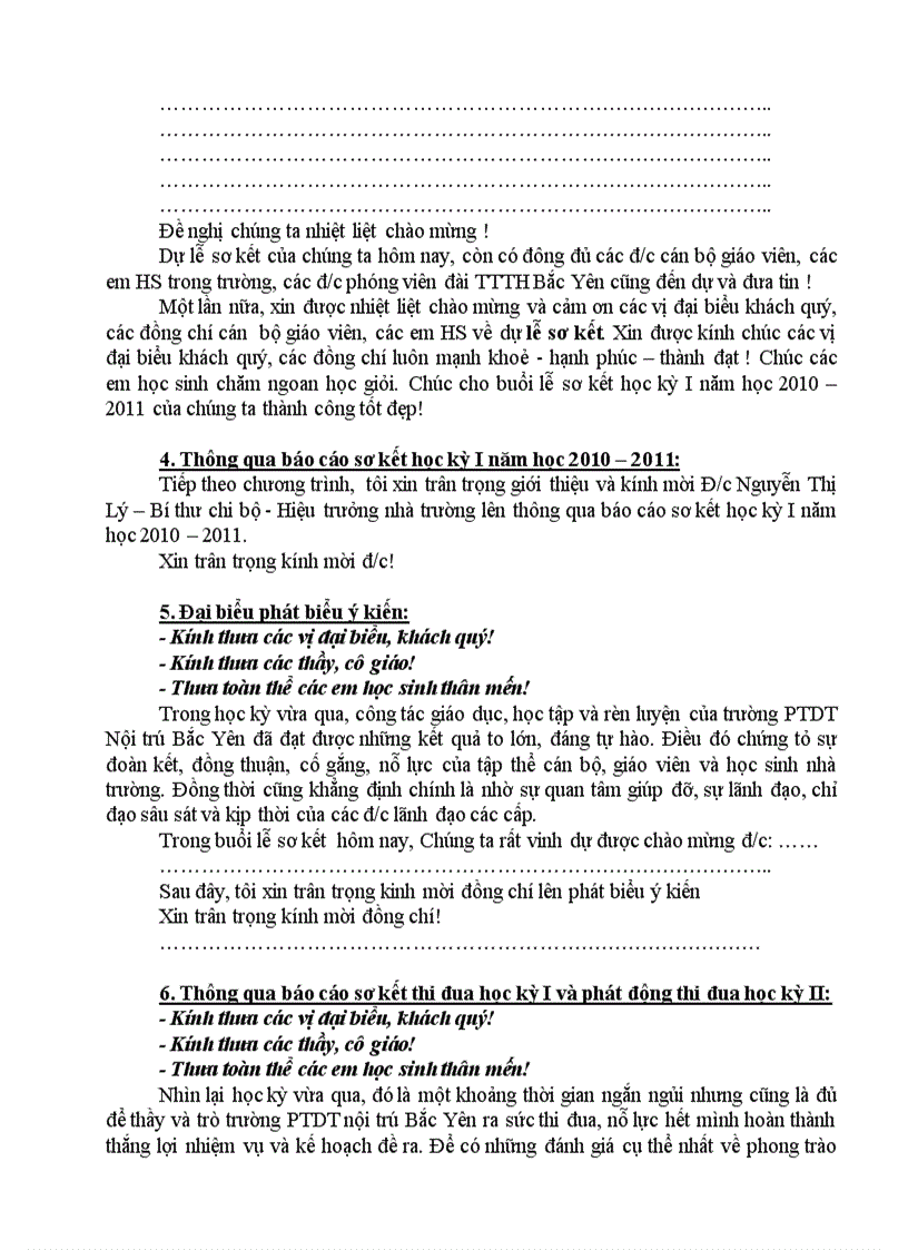 image for page Kịch bản Lễ sơ kết học kỳ I