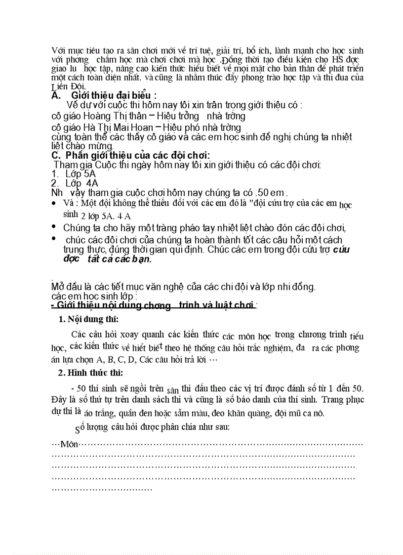 image for page Kịch bản Rung chuông vàng