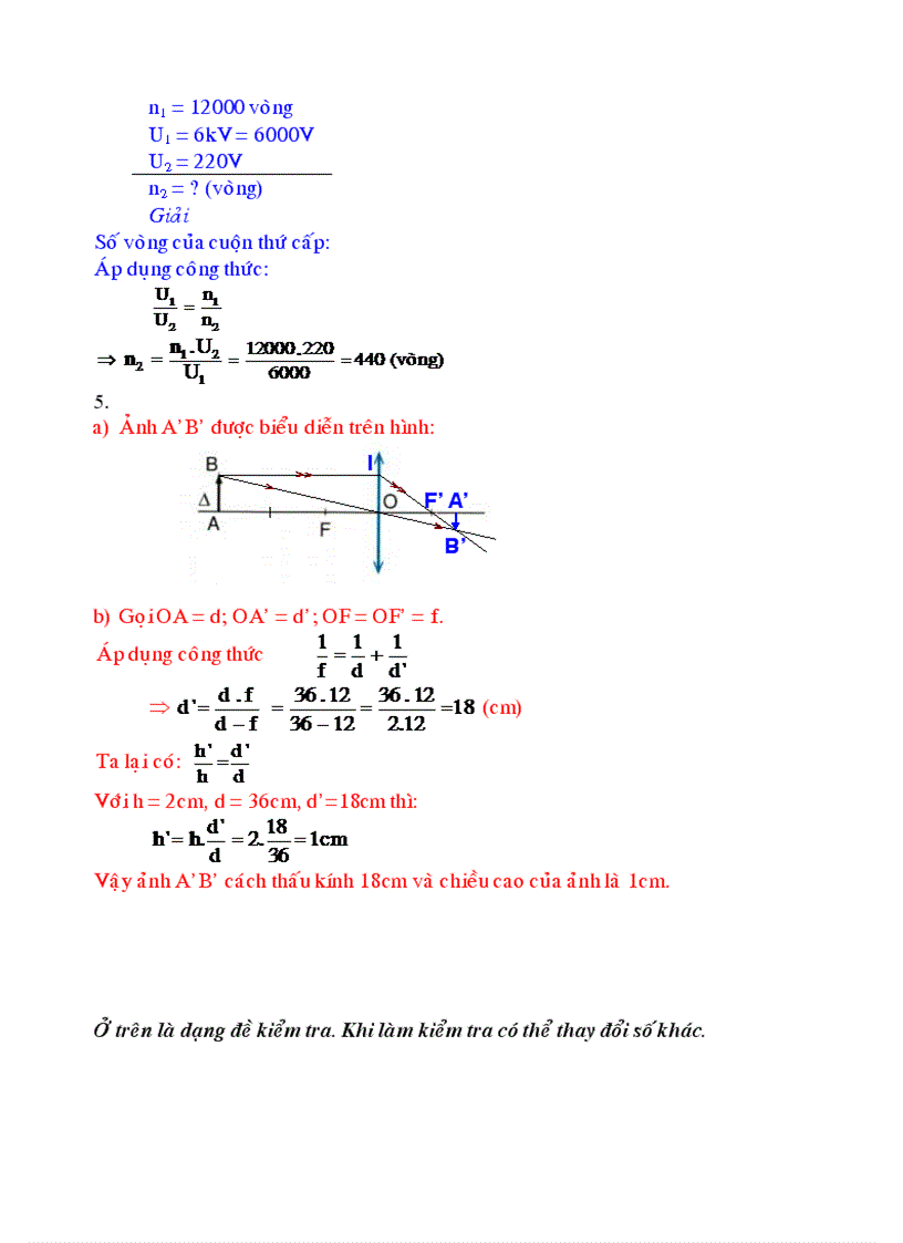 Kiểm tra 1t VL9