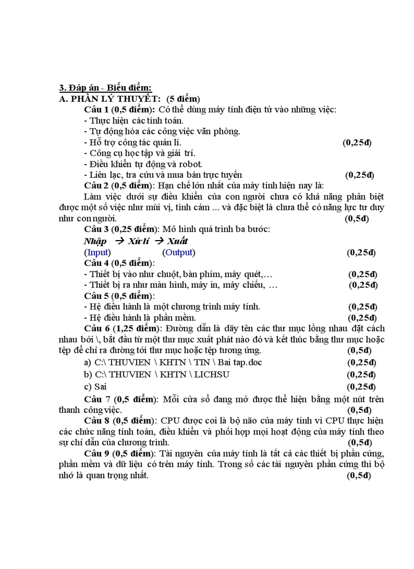 image for page Kiểm tra học kì 1 Tin 6