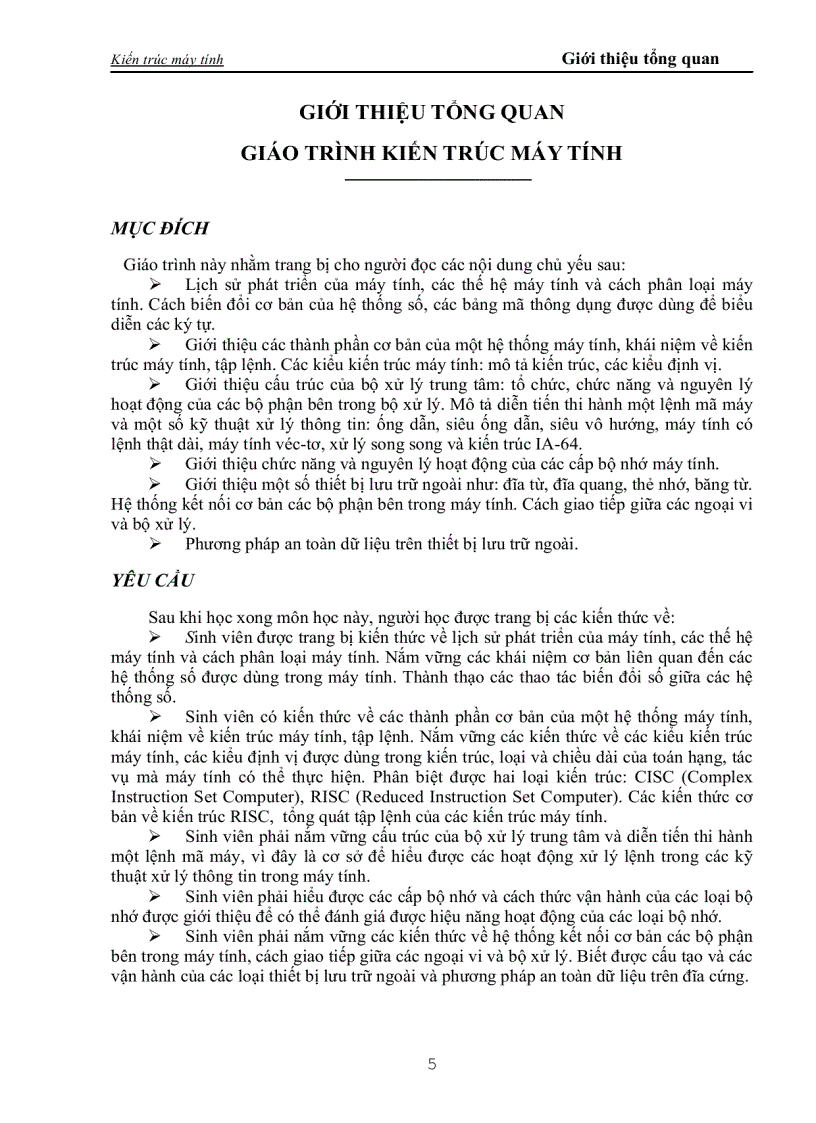 image for page Kiến trúc máy tính