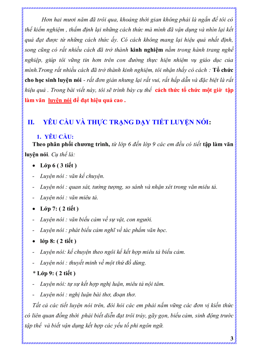 image for page Kinh nghiệm dạy tiết luyện nói