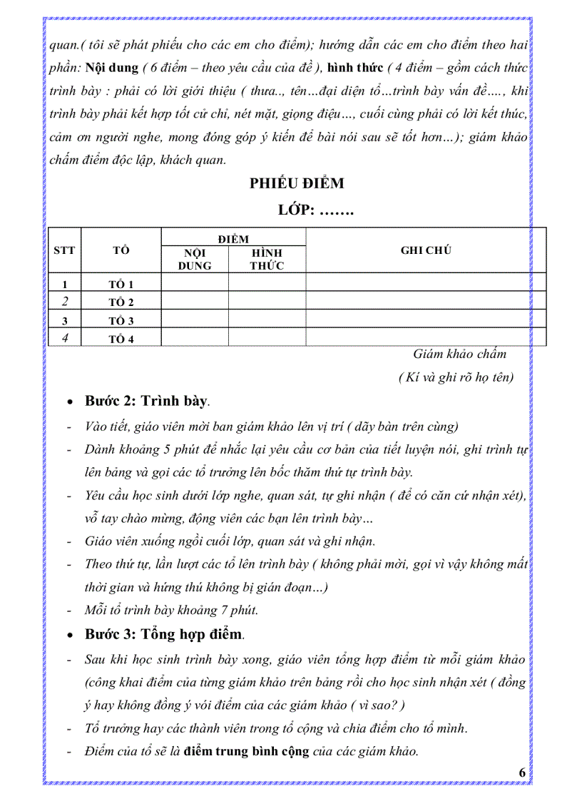image for page Kinh nghiệm dạy tiết luyện nói