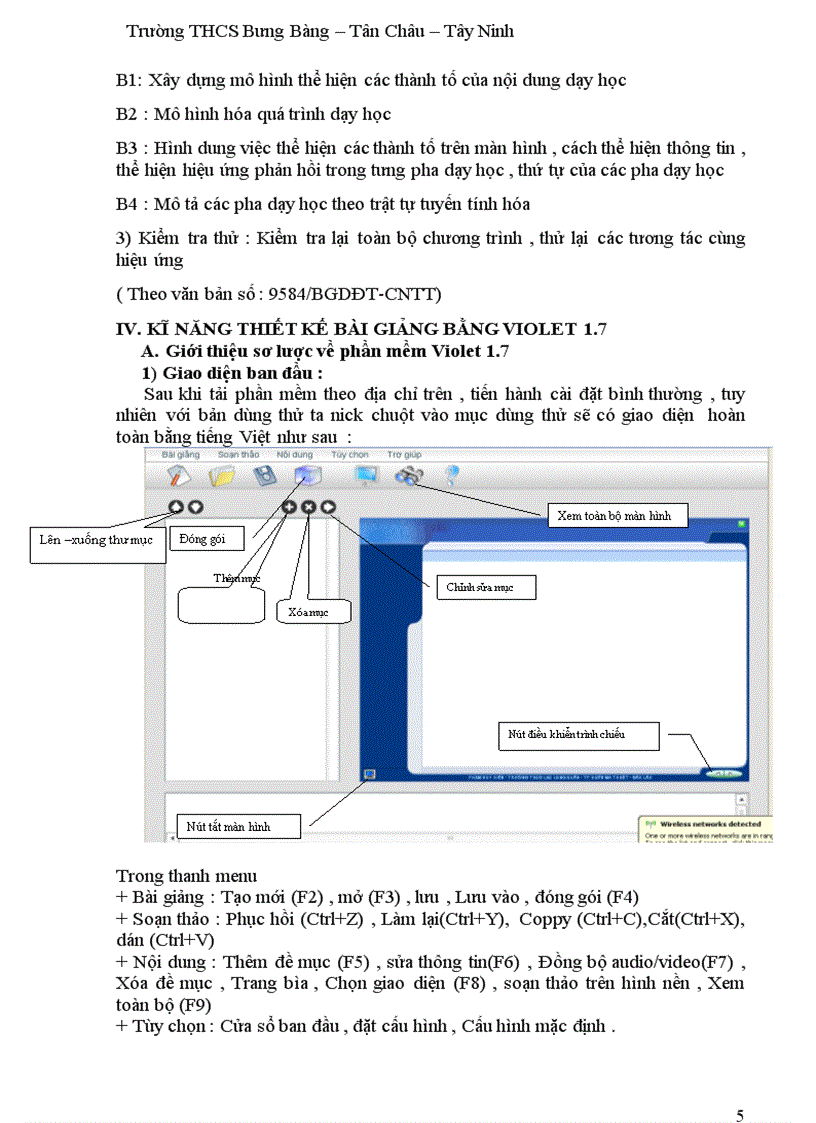image for page Kinh nghiệm soạn giảng GAĐT bằng phần mềm Violet