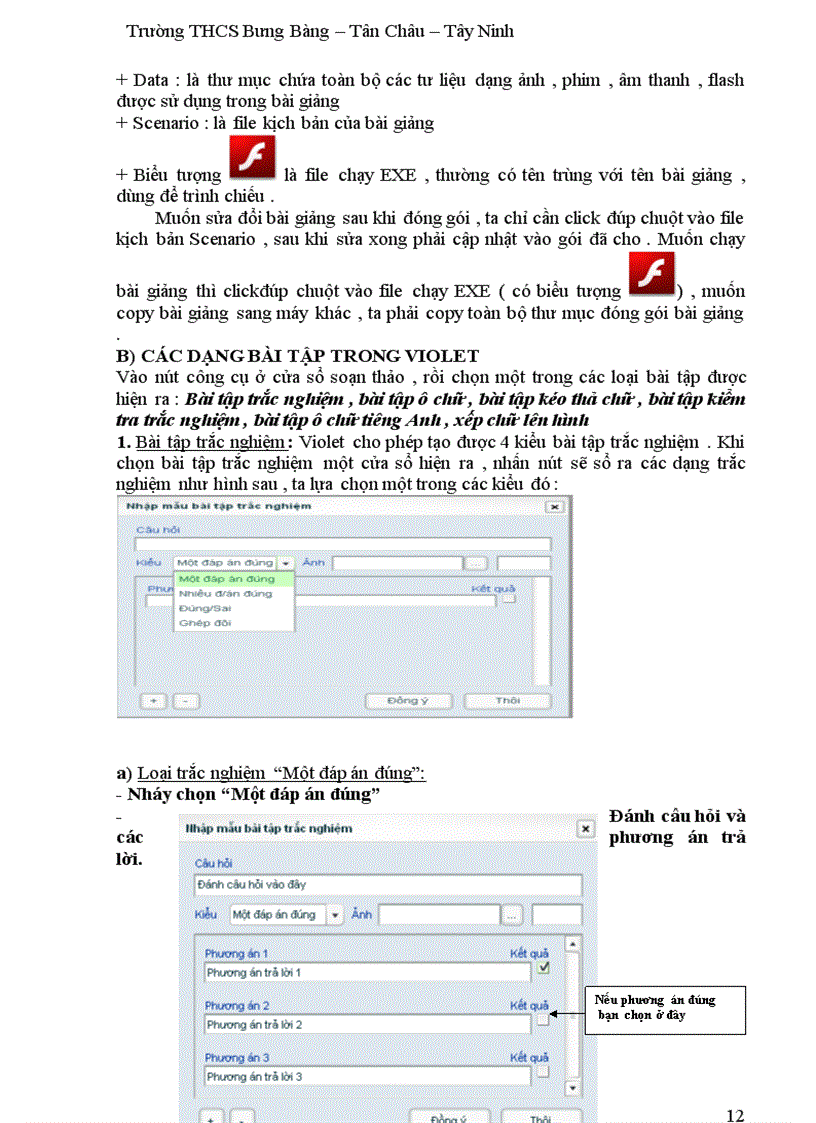 image for page Kinh nghiệm soạn giảng GAĐT bằng phần mềm Violet