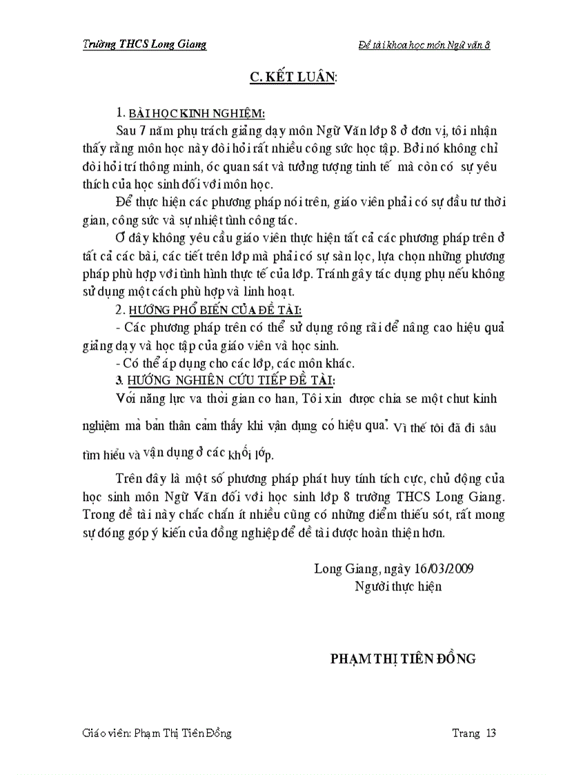 image for page Kinh nghiệm xây dựng nếp học tập tích cực trong khâu soạn bài môn Ngữ Văn 8 2009 2010
